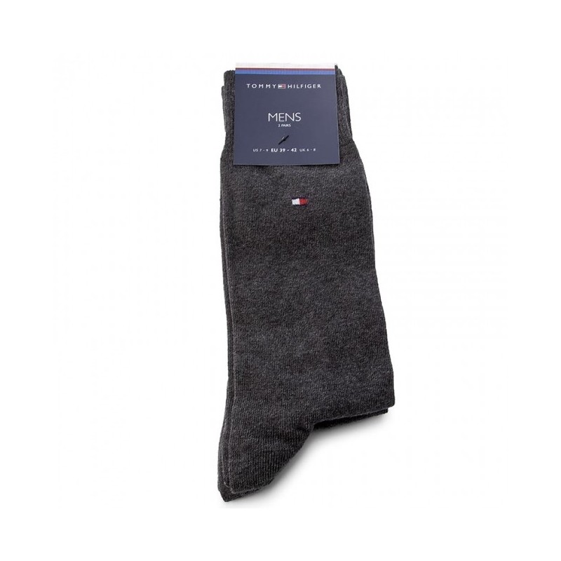 Pack 2 pares calcetines Tommy Hilfiger Hombre Grises Talla 39/42