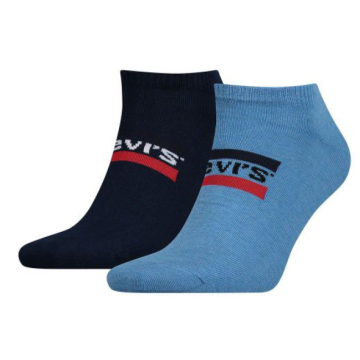 Levi's® Pack de 2 pares de Calcetines Tobilleros con Logo Azul Jean y Marino Talla 43/46