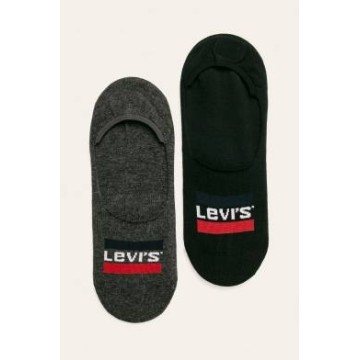 Levi's® Pack de 2 pares de Calcetines Invisibles Gris y Negro Talla 39/42
