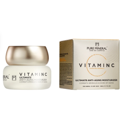 Pure Mineral Dead Sea Cosmetics Crema Vitamina C Antiedad Piel Normal y Seca 50 ml