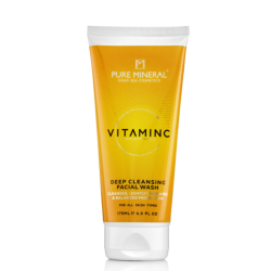 Pure Mineral Dead Sea Cosmetics Jabón Facial Vitamina C de Limpieza Profunda 175 ml