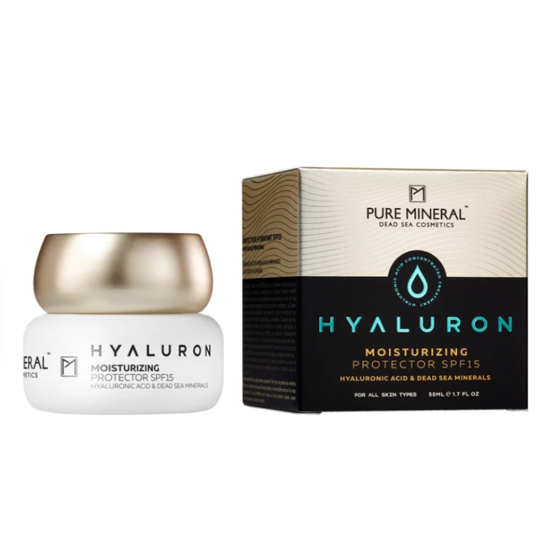 Pure Mineral Dead Sea Cosmetics Protector SPF-15 Hidratante Hyaluron 50 ml
