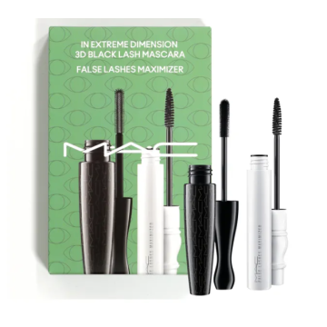 MAC Cosmetics Set Ojos Black 2 Productos False Lashes Maximizer y In Extreme Dimension 3D Black Lash Mascara