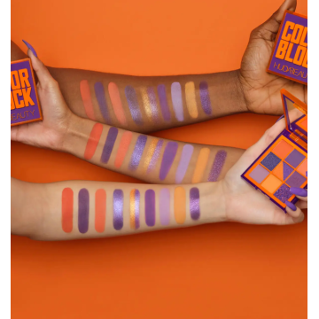 Huda Beauty Eyeshadow Palette Color Block Orange and Purple