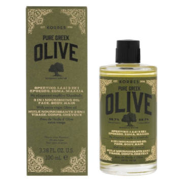 KORRES Olive Aceite Nutritivo 3 en 1 Rostro Cuerpo y Cabello 100 ml